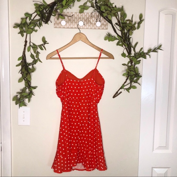 ❎SOLD NWOT Shein Red Bow Dress Knotted Front Stars - Picture 7 of 8
